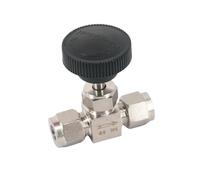 Fit Tube O.D 3/8" 304 Stainless Steel Shut Off Valve Flow Control Needle Valve Compression Fitting HMCOCOOFM