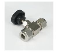 Fit Tube O/D 3mm Stainless Steel 304 Shut Off Valve Straight Flow Control Needle Valve Compression Fitting 6.4 Mpa