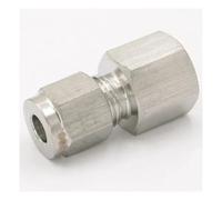 Fit Tube O/D 6mm To 1/4" BSPP Female 304 Stainless Ferrule Pneumatic Air Compression Fitting