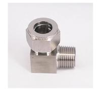 Fit Tube O/D 8mm -3/8" BSPT Elbow 304 Stainless Ferrule Pneumatic Air Compression Fitting YZWRWRMKTB