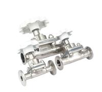 Fit Tube OD 12.7/15/19/25/32/38/45/51mm 316 Stainless Steel Ferrule O.D 25/34/50.5/64mm Tri Clamp Sanitary Diaphragm Valve(38x50.5mm)