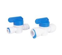 Fit Tube Outer Diameter 1/4 Inch 3/8 Inch Equal Quick-Fit Ball Valve - For Aquarium, Reverse Osmosis RO Water Dispenser(3/8")
