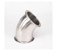Fit Tubo O.D 76mm Tri Clamp 3 "ghiera O.D 91mm 304 Acciaio Inox 45 Gradi Raccordo per tubo a gomito