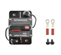 Fit4Less Interruttore automatico auto 40A di DC12V-48V impermeabile e reset 40 A