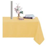 Fitable Tovaglia per esterni e interni, lavabile, impermeabile, senza pieghe, con cerniera e foro per ombrello, per primavera/estate/festa/picnic/barbecue/patio, colore giallo, 152,4 x 304,8 cm
