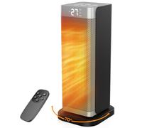 Fitabok Riscaldatore risparmio energetico - 2000W silenzioso PTC ceramico, 3 modalità, telecomando e timer 12h; termoventilatore compatto con modalità ECO, oscillazione 70°, protezione da surriscald