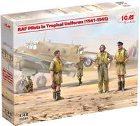 ICM Kit plastico Piloti RAF in uniforme tropicale 1941-45 1:48 Nuovi stampi