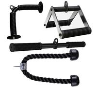 Fitarc LAT - Set di accessori per macchine per cavi, per attrezzature da palestra domestica, tricipiti per accessori da palestra domestica, barra per tricipiti e attacco per cavo per tricipiti