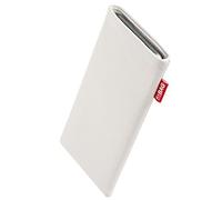 fitBAG Beat Bianco per Oppo Realme GT8 Custodia per cellulare pelle nappa con imbottitura in microfibra | Accessorio con funzione di pulizia | Made in Germany