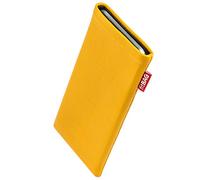 fitBAG Beat Giallo per Viwoods AiPaper Reader Custodia per cellulare pelle nappa con imbottitura in microfibra | Accessorio con funzione di pulizia | Made in Germany