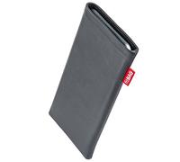 fitBAG Beat Grigio per Viwoods AiPaper Reader Custodia per cellulare pelle nappa con imbottitura in microfibra | Accessorio con funzione di pulizia | Made in Germany
