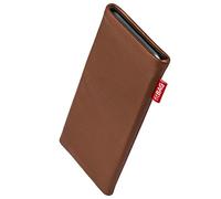 fitBAG Beat Marrone per Huawei Mate X7 Custodia per cellulare pelle nappa con imbottitura in microfibra | Accessorio con funzione di pulizia | Made in Germany