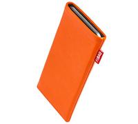 fitBAG Beat Orange per Xiaomi Redmi Turbo 5 Max Custodia per cellulare pelle nappa con imbottitura in microfibra | Accessorio con funzione di pulizia | Made in Germany
