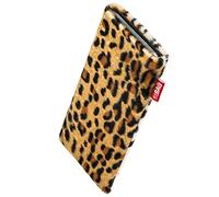 fitBAG Bonga Leopardo per ZTE Blade V70 Max Custodia per cellulare in eco-pelliccia con imbottitura in microfibra | Accessorio con funzione di pulizia | Made in Germany