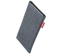 fitBAG Jive Grigio per Samsung Galaxy A56 5G Custodia per cellulare in tessuto con imbottitura in microfibra | Accessorio con funzione di pulizia | Made in Germany