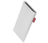 fitBAG Rock Bianco per Onyx Boox Palma 2 Custodia per cellulare in tessuto con imbottitura in microfibra | Accessorio con funzione di pulizia | Made in Germany
