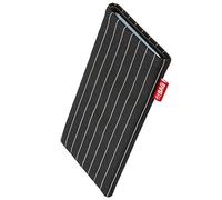 fitBAG Twist Nero per TCL NXTPAPER 70 Pro Custodia per cellulare in tessuto con imbottitura in microfibra | Accessorio con funzione di pulizia | Made in Germany