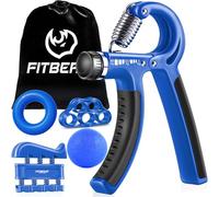 FitBeast Hand Grip Molla Avambraccio Gripper - Pacco da 5, Pinza per Avambracci Attrezzi, Attrezzo per Esercitare Le Dita, Finger Stretcher, Anello per Esercizi & Palla Antistress per Atleti