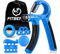 FitBeast Hand Grip Molla Avambraccio Gripper - Pacco da 5, Pinza per Avambracci Attrezzi, Attrezzo per Esercitare Le Dita, Finger Stretcher, Anello per Esercizi & Palla Antistress per Atleti