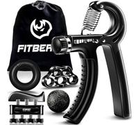 FitBeast Hand Grip Molla Avambraccio Gripper - Pacco da 5, Pinza per Avambracci Attrezzi, Attrezzo per Esercitare Le Dita, Finger Stretcher, Anello per Esercizi & Palla Antistress per Atleti