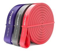 FitBeast Set di fasce per trazioni, 3 diversi livelli, fascia di resistenza per esercizi calistenici, allenamento a corpo, powerlifting, tonificazione muscolare, yoga