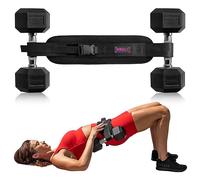 FITBELT Cintura addominale per esercizi di spinta dell'anca, per allenamenti a casa con imbottitura extra, cintura di spinta per manubri completamente regolabile per costruzioni di glutei,