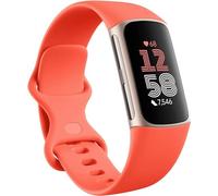 Fitbit Charge 6 Activity Tracker Con Abbonamento Premium di 6 Mesi, 7 Giorni di Batteria, Google Wallet e Maps - Corallo / Alluminio Oro Champagne