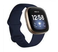 Fitbit Versa 3 Bluetooth GPS NFC 40mm AMOLED Oro con Cinturino Blu S/L SpO2 Cardiofrequenzimetro