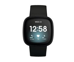 Fitbit Versa 3 Smartwatch Monitore Della Frequenza Cardiaca Fitness Nero