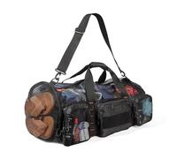 Fitdom Borsone in rete da 90 l per attrezzatura subacquea o snorkeling. Ideale per sport acquatici e attività in spiaggia come nuoto, immersioni e snorkeling. Perfetto per viaggi, attrezzatura da