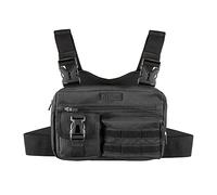 Fitdom Zaino da uomo con supporto per telefono integrato, ideale per allenamenti, ciclismo ed escursioni, nero, Small, Vestibilità: