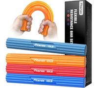 Fitense Flex Therapy Bar - Kit con Flexbar per Terapia del Gomito del Tennista, Barra di Resistenza per Gomito del Golfista, Tendiniti, Dolori a Polso e Avambraccio, Migliora la Forza di Presa
