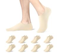 fitfets Calzini Sportive Fantasmini Donna e Uomo 8 Paia - Calzini Invisibili (di Barca), Corti, Leggeri e Sottili, Antiscivolo in Silicone, con Taglio Basso