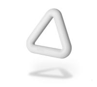 Fitfiu Fitness Triangular Kettlebell - Kettlebell da 3,2 kg con Impugnatura ergonomica in Acciaio e Morbido Silicone Bianco per sessioni di Forza e Cardio Shapes Collection