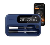 Fitflavor - Termometro per carne senza fili, con doppia sonda per affumicatore, 5G, WiFi, Bluetooth, per grill, barbecue, sonda intelligente per carne, per alimenti, cucina, forno, grigliare