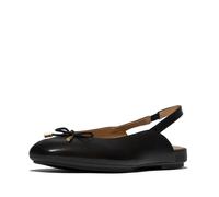 Fitflop Ballerine da Donna Delicato Bow Leather Slingbacks, Nero, 37 EU Schmal