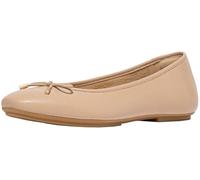 Fitflop Ballerine Delicato con Fiocco in Pelle Morbida, Scarpa Donna, Beige Classico, 43 EU
