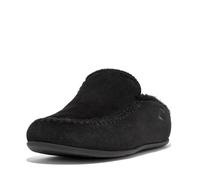 Fitflop Ciabatta Chrissie con Cuciture all'Uncinetto, Pantofole Donna, Tutto Nero, 36 EU