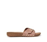 Fitflop Iqushion Adjustable Buckle Leather Slides Beige EU 37 Donna
