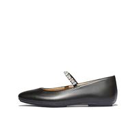 Fitflop DELICATO Ballerine da donna in pelle con perle e cristalli, nero, 37, Nero, 37 EU
