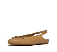 Fitflop Delicato Bow Leather Slingbacks, Ballerine Donna, Cammello, 38.5 EU Stretta