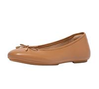 Fitflop Delicato Bow Soft Leather Ballet Flats, Ballerine Donna, Abbronzatura del Deserto, 39 EU Stretta