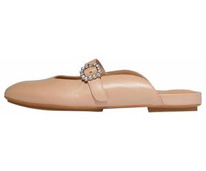 Fitflop Delicato Crystal-Buckle Mary-Jane Mules, Scarpa Donna, Beige Classico, 37.5 EU Stretta