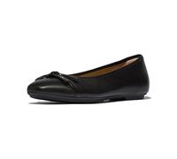 Fitflop Delicato Glitz-Bow Leather Ballet Flats, Ballerine Donna, Nero, 39 EU Stretta