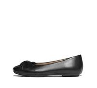Fitflop Delicato Soft-Twist Leather Ballet Flats, Ballerine Donna, Nero, 42 EU