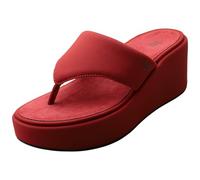 Fitflop Platform Toe Post Wedge Sandals Rosso EU 37 Donna