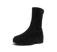 Fitflop F-luma Stretch Suede Demi-Wedge Mid-Calf Boots, Stivaletto Donna, Tutto Nero, 41 EU