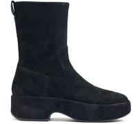 Fitflop F-luma Stretch Suede Demi-Wedge Mid-Calf Boots, Stivaletto Donna, Tutto Nero, 41 EU