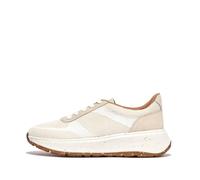Fitflop F-Mode E01 Knit Scarpe da Ginnastica Flatform, Donna, Mix Bianco Urbano, 39 EU
