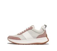 Fitflop F-Mode Flow Fabric/Suede/Leather Flatform Sneakers, Scarpa Donna, Mix Rosa Scuro, 36 EU